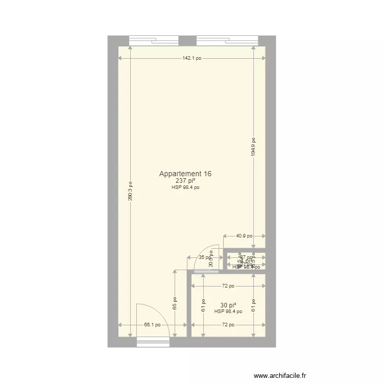 Appartement 16. Plan de 