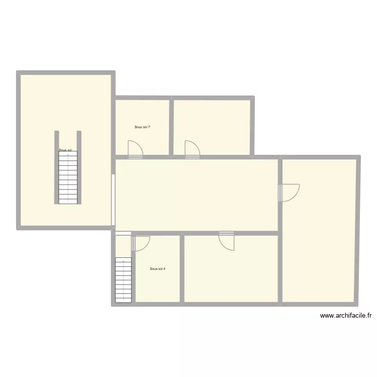 Plan original sous sol. Plan de 