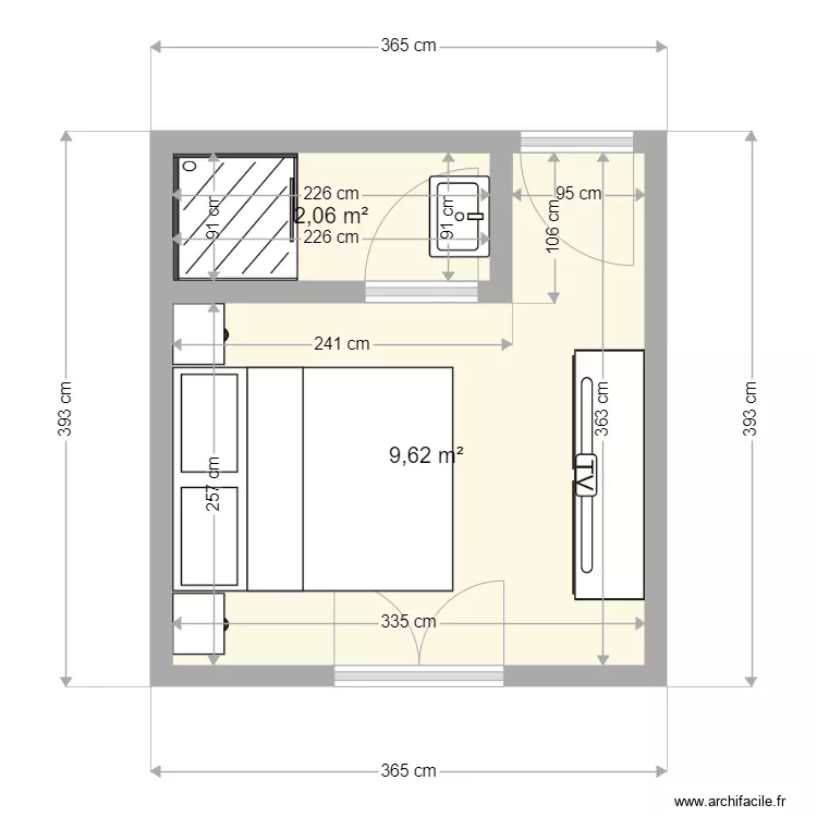 Guest Room. Plan de 
