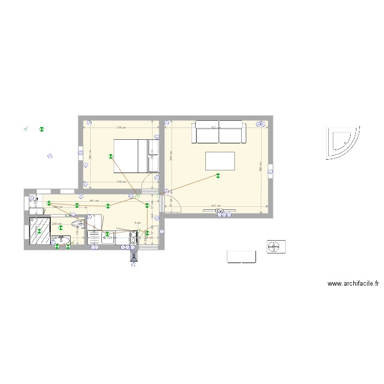 plan k. Plan de 0 pièce et 0 m2
