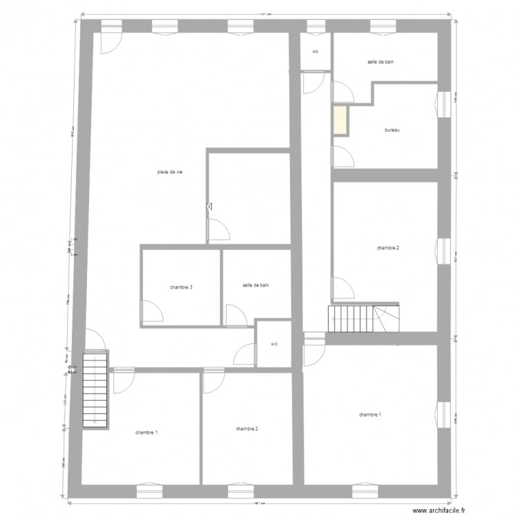 vienville 1er etage. Plan de 0 pièce et 0 m2