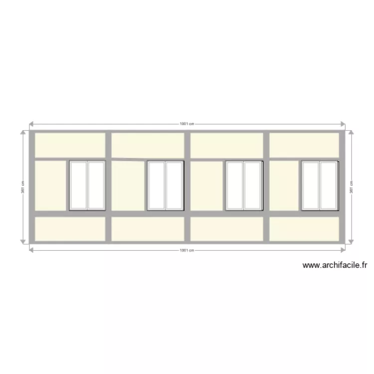 cabane &eacute;tang fa&ccedil;ade definitive. Plan de 