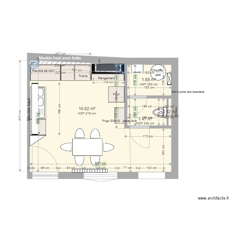 Cuisine  définitf. Plan de 0 pièce et 0 m2