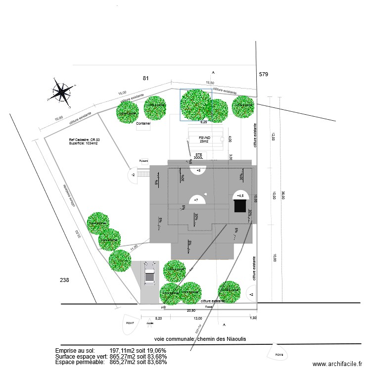 plan masse 2. Plan de 0 pièce et 0 m2