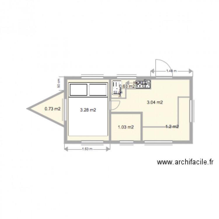 caravane. Plan de 0 pièce et 0 m2