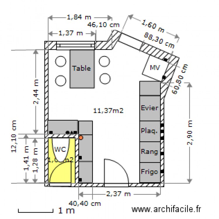 cuisine VDEF 2. Plan de 0 pièce et 0 m2