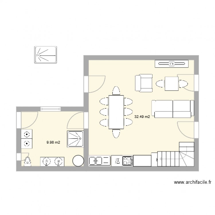 rdc. Plan de 0 pièce et 0 m2