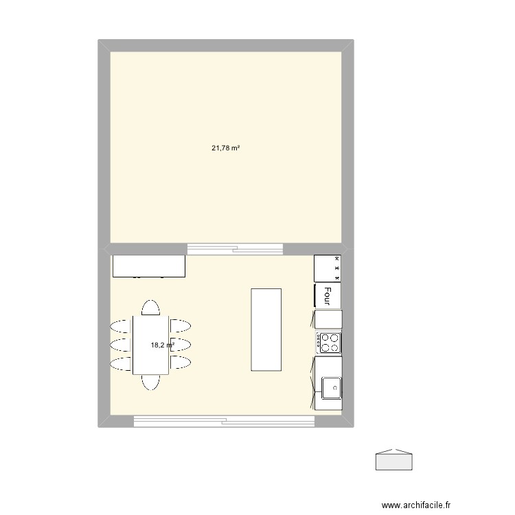 Aumessas cuisine. Plan de 0 pièce et 0 m2