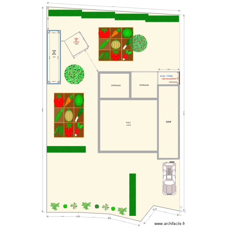 PLAN6A. Plan de 6 pièces et 733 m2