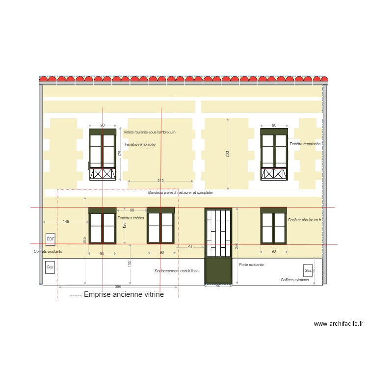 façade est projet4. Plan de 0 pièce et 0 m2