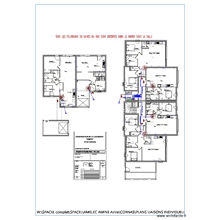 Plan elec RdC Cornas. Plan de 0 pièce et 0 m2