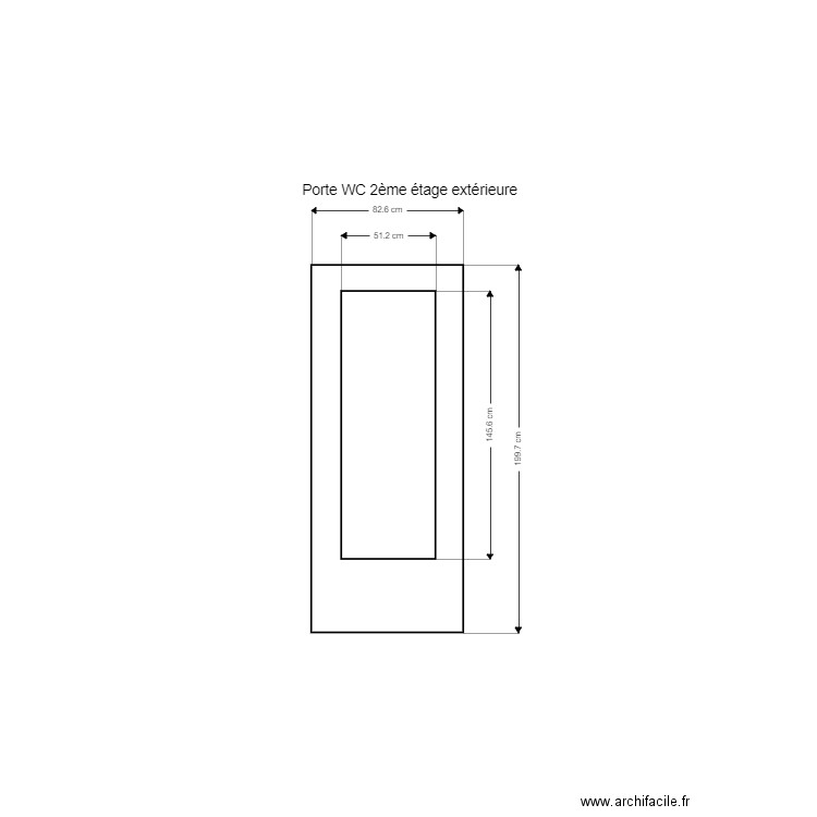 Porte WC 2ème étage extérieure. Plan de 0 pièce et 0 m2