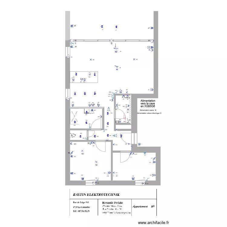 Appartement  Meuse View B9. Plan de 
