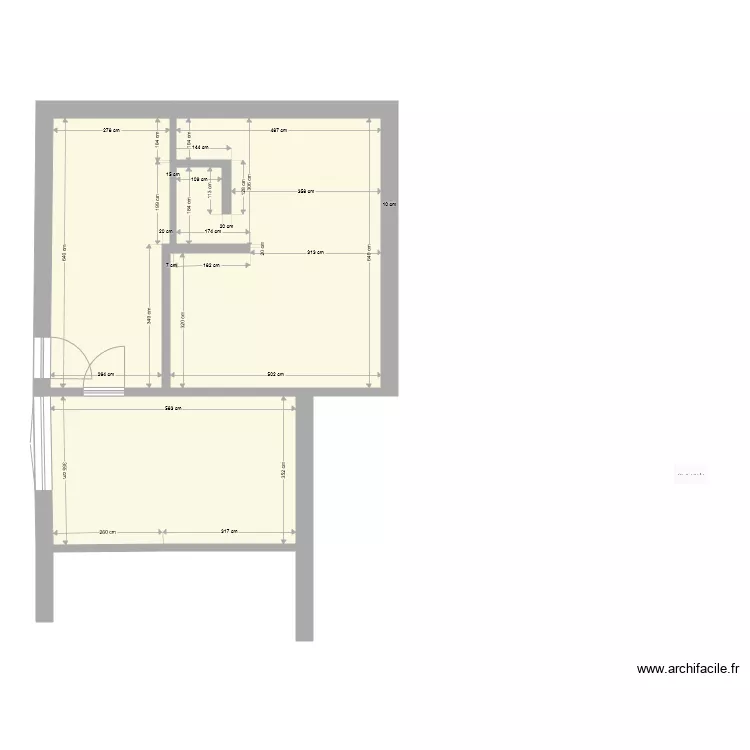 Appartement 29  RDC Murs verts. Plan de 