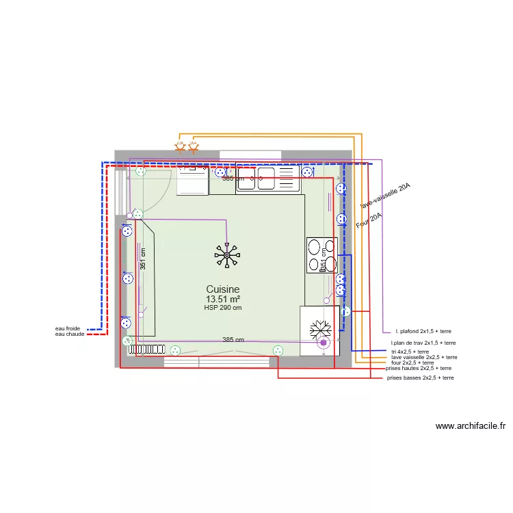 Cuisine Electricit&eacute; v2 18 Fev. Plan de 