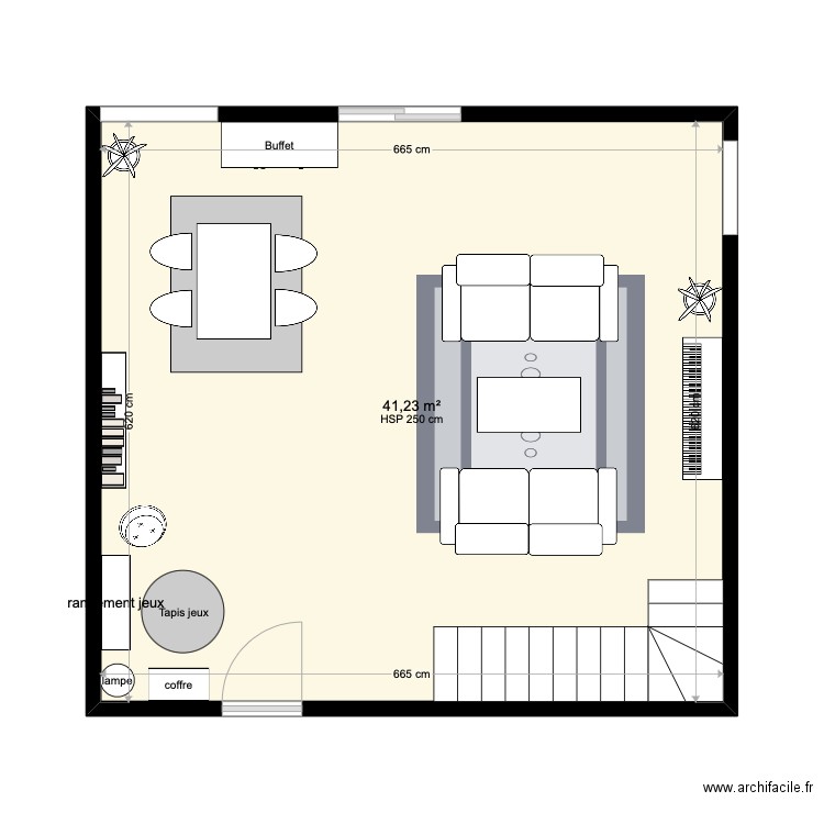 isabelle. Plan de 1 pièce et 41 m2