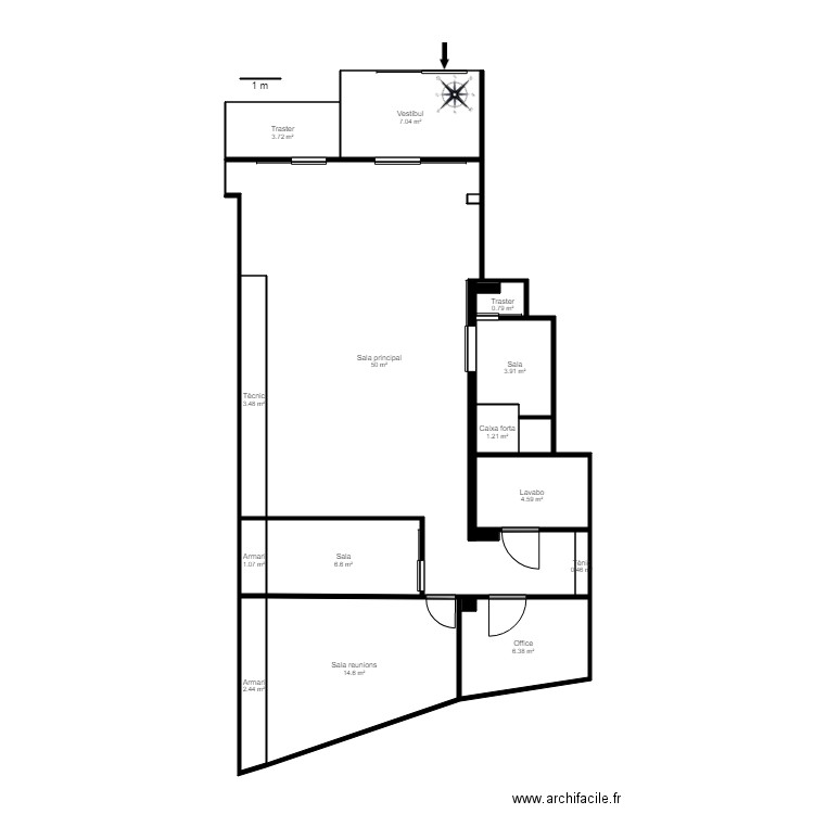 ed safir i robí escala sagir local 2 ordino. Plan de 0 pièce et 0 m2