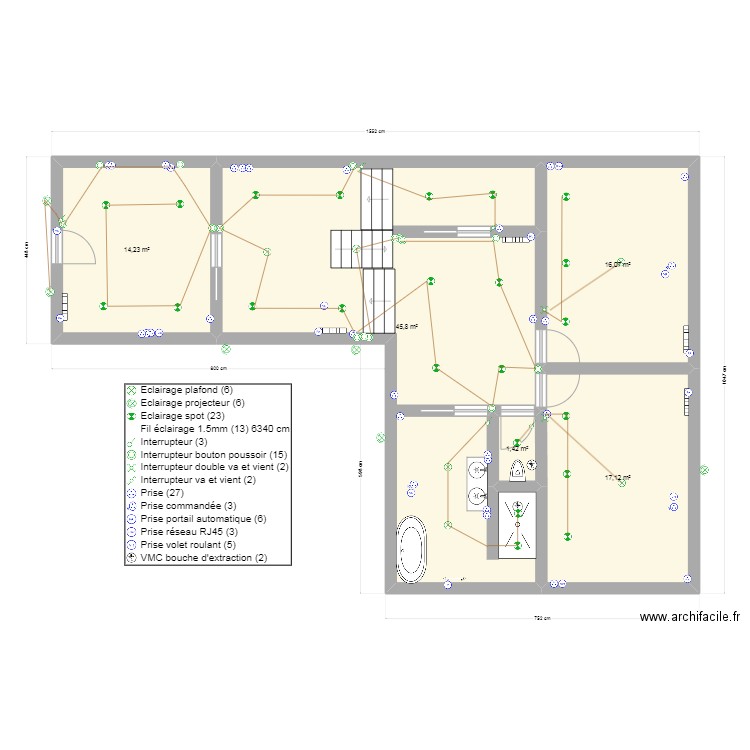 etage. Plan de 0 pièce et 0 m2