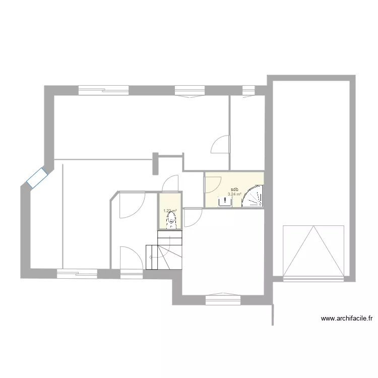 rdc  existante. Plan de 