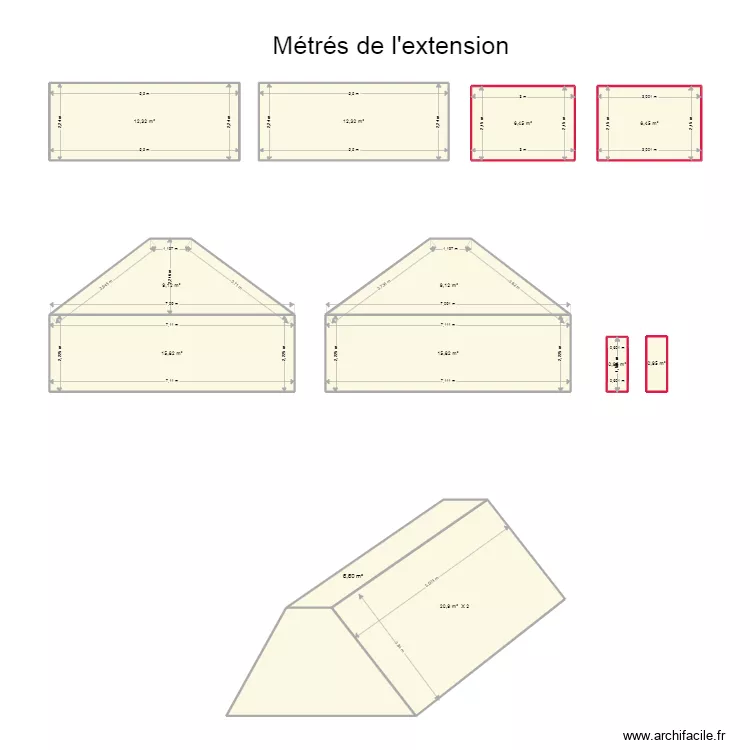 m&eacute;tr&eacute;s. Plan de 