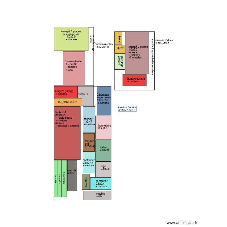 colisage3. Plan de 0 pièce et 0 m2