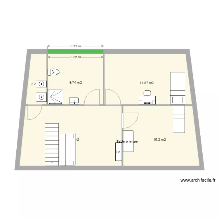 Combles 3 rectifiées. Plan de Combles 3 rectifiées. Plan de