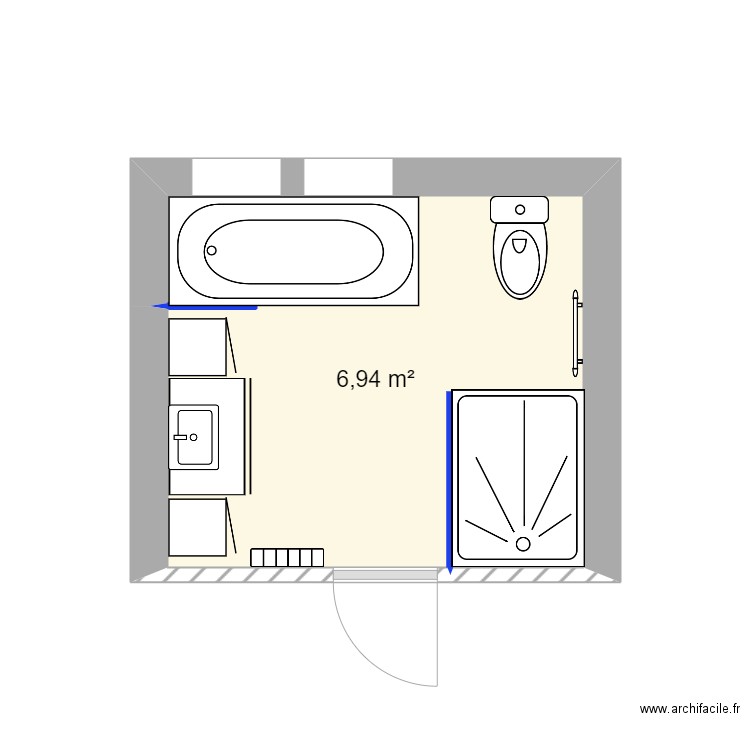 salle de bain. Plan de 0 pièce et 0 m2