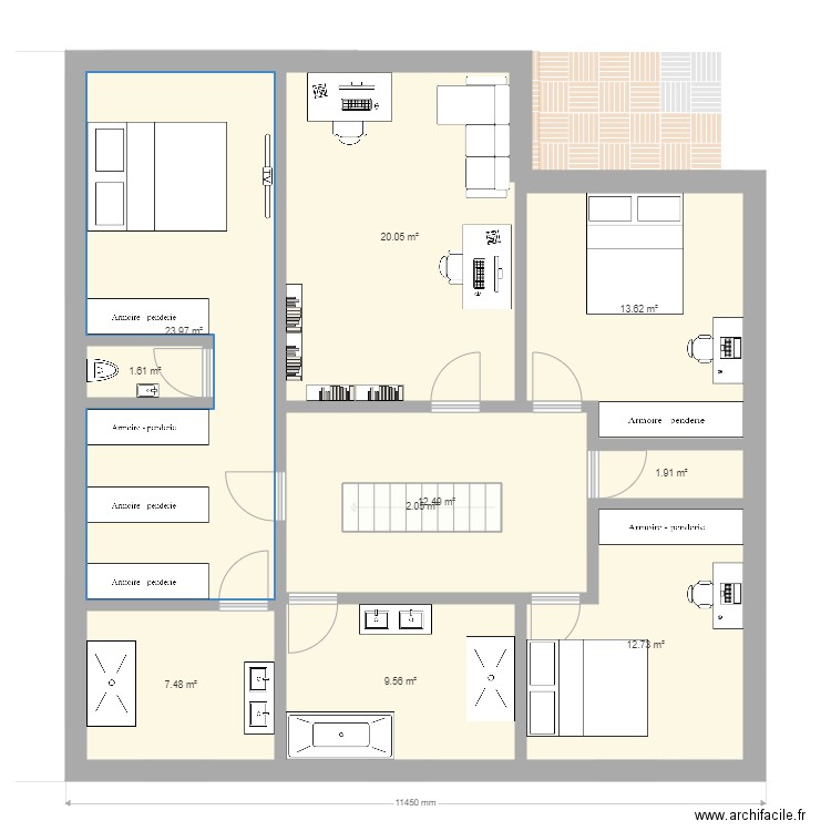 Garage lateral 11x12 b. Plan de 0 pièce et 0 m2