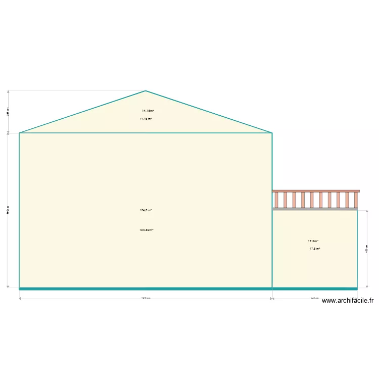 FACADE garage. Plan de 