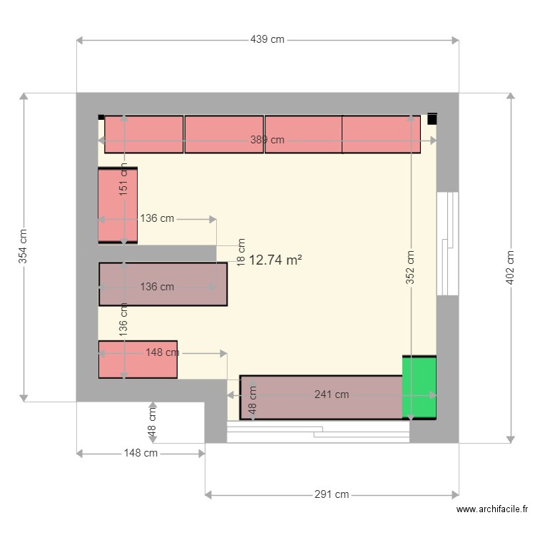 ATELIER SXM. Plan de 1 pièce et 13 m2