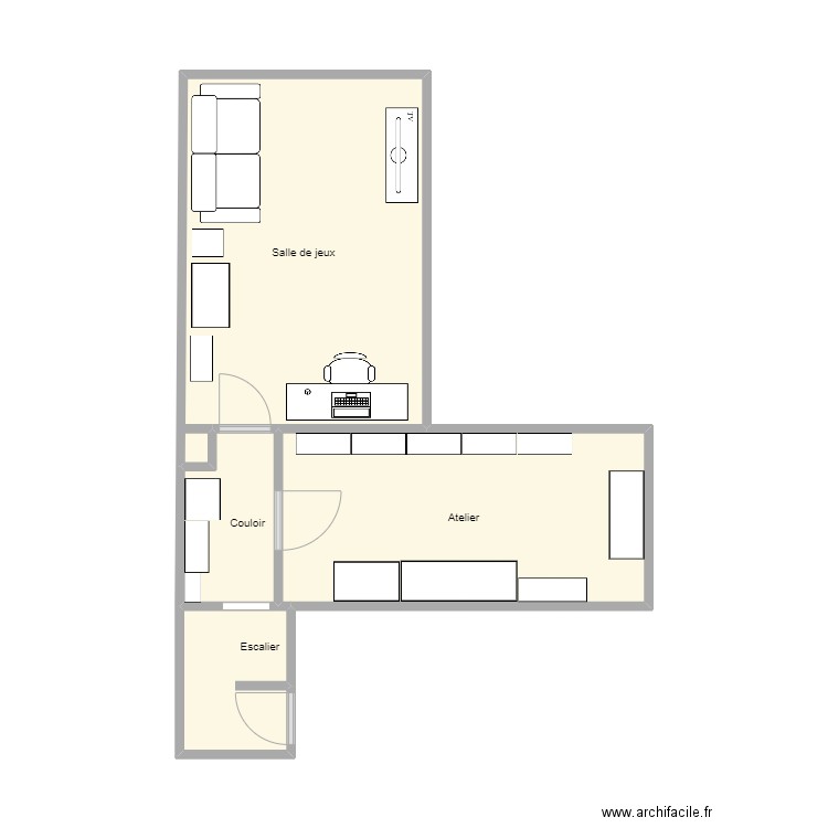 Salle de bain. Plan de 4 pièces et 32 m2