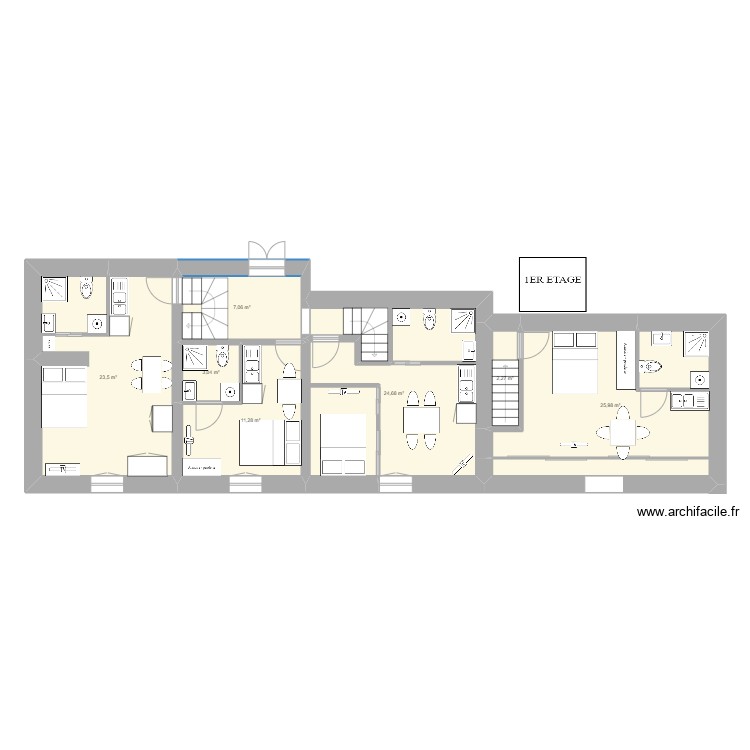 tor 1 voutré étage. Plan de 0 pièce et 0 m2