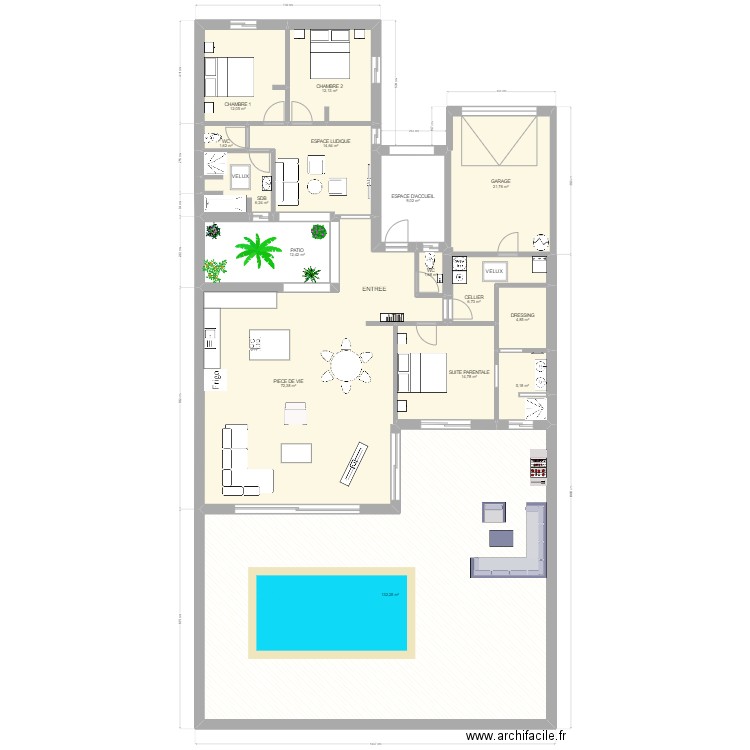 bourgneuf 2. Plan de 15 pièces et 328 m2