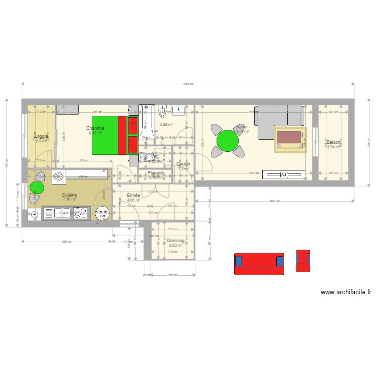 ebauche 2. Plan de 0 pièce et 0 m2