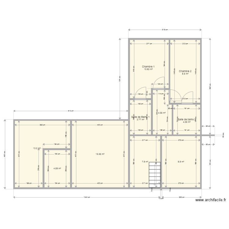 Nico étage proposition 1. Plan de 0 pièce et 0 m2