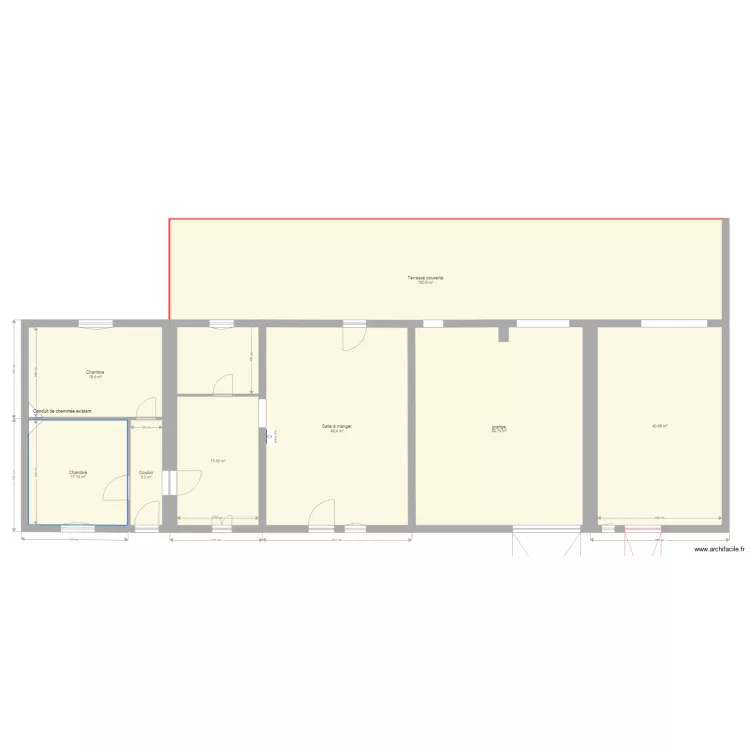 Plan avant travaux. Plan de 