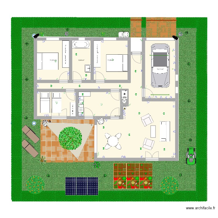 Archi facile 20/03/23. Plan de 6 pièces et 105 m2