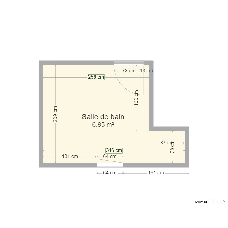 SdB. Plan de 0 pièce et 0 m2