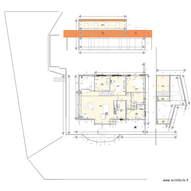 plan facade ouest. Plan de 0 pièce et 0 m2