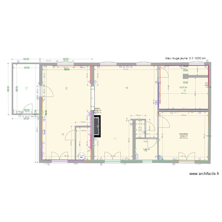 gervisac. Plan de 4 pièces et 98 m2