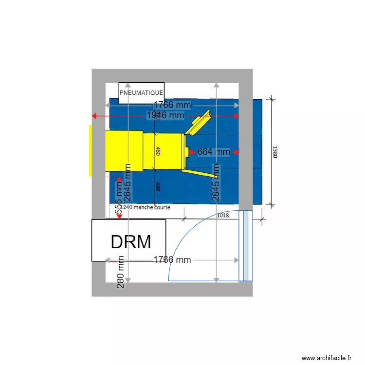 PLAN DE MASSE PROJET MARSEILLE ESPACE PRO PETIT LOCAL S87. Plan de 