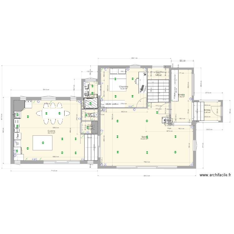 Oasisasisproj_1er. Plan de 41 pièces et 256 m2