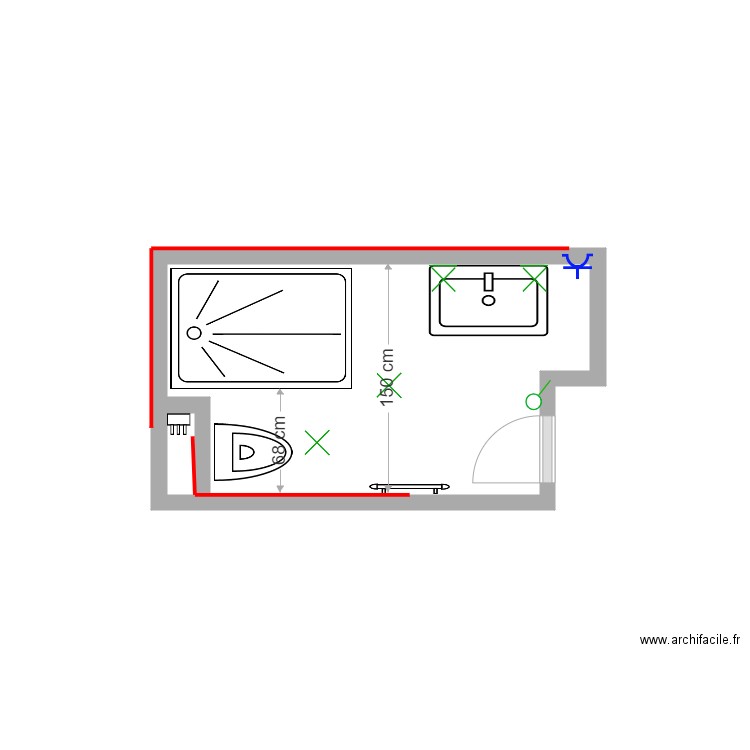 sdb alby. Plan de 0 pièce et 0 m2