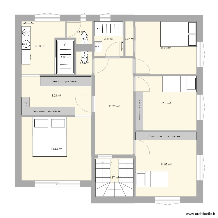 Maison St Nazaire 1er Etage. Plan de 0 pièce et 0 m2