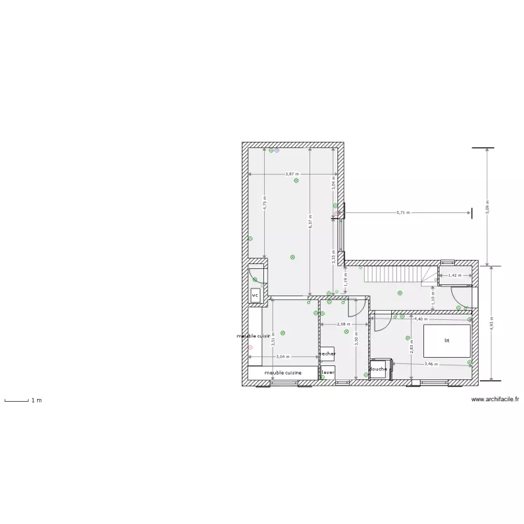 nath rdc 04 avec cloison 150 pour etage   mobilier. Plan de 