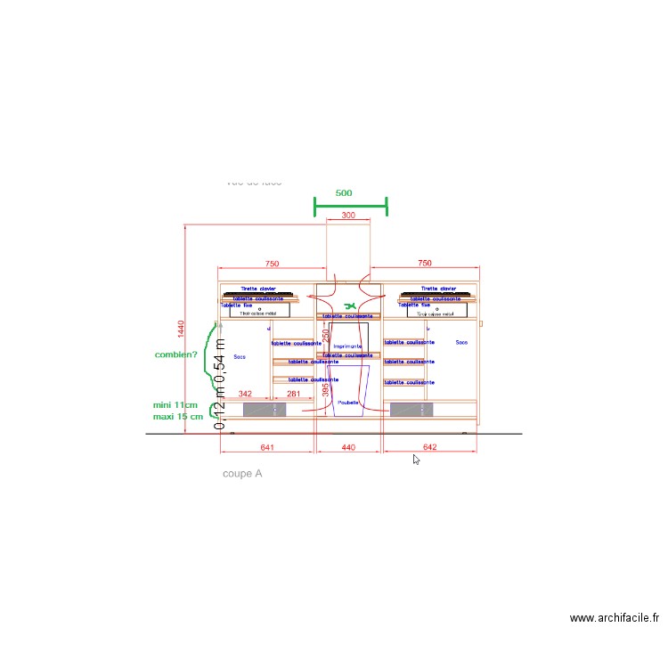 arriere comptoir, version à modifier. Plan de 0 pièce et 0 m2