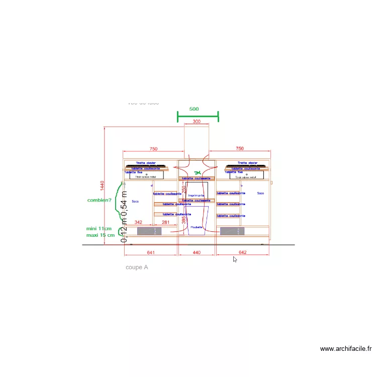arriere comptoir, version à modifier. Plan de arriere comptoir, version à modifier. Plan de