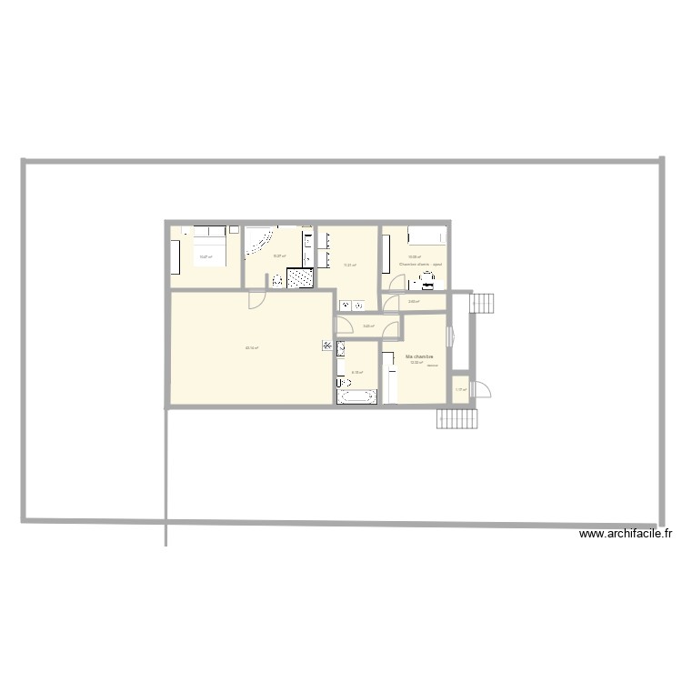 Agrandissement . Plan de 0 pièce et 0 m2