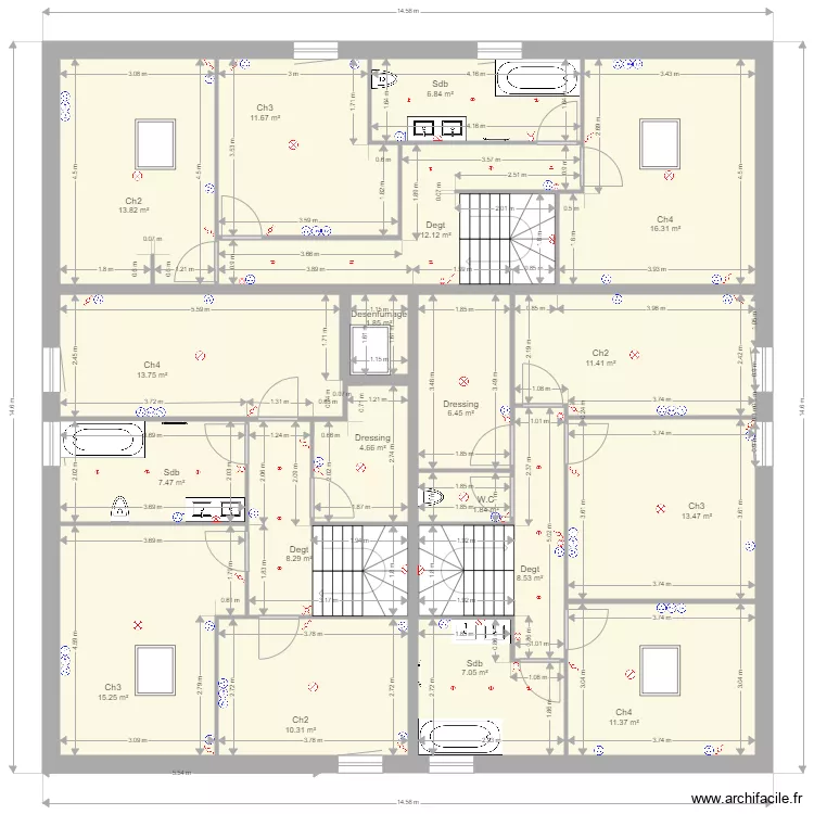 combles. Plan de combles. Plan de