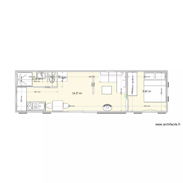 Roulotte Jeannot 2. Plan de 